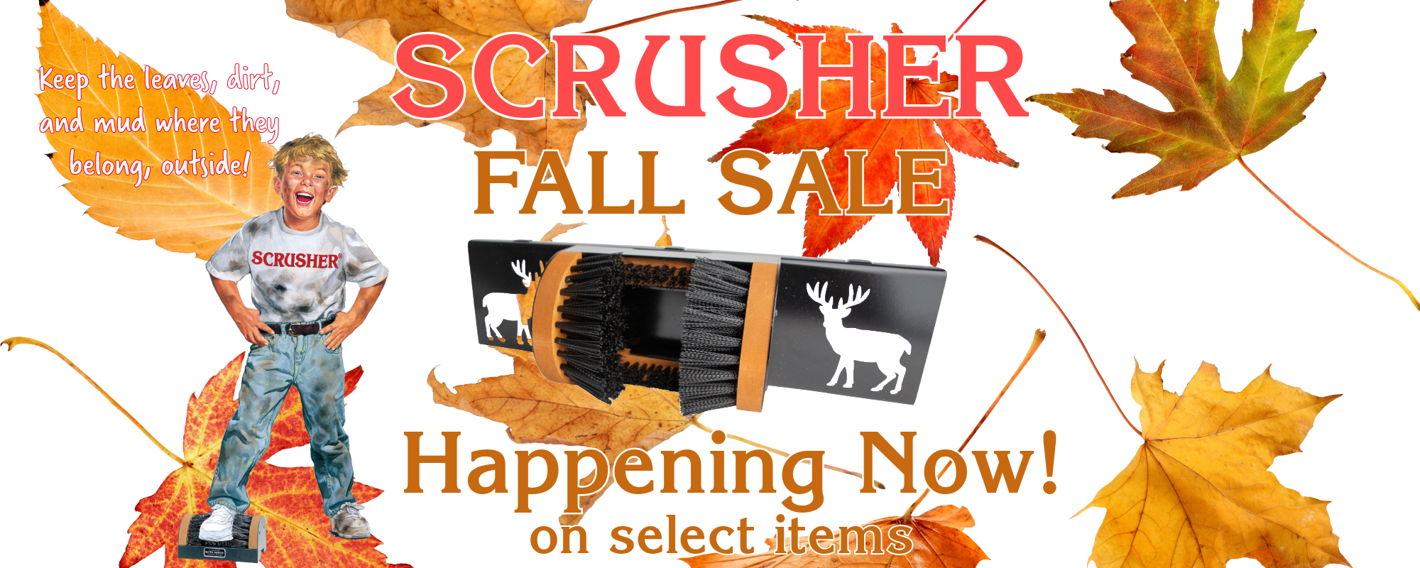 SCRUSHER Fall Sale is happening this week on select items only! Don't miss out on these great deals!